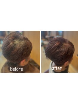 話題の白髪ぼかしで綺麗な仕上がりに◎カラーのモチも良く、艶感のある仕上がりに導きます♪