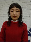 オン眉ピンパーマ