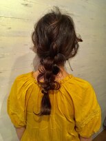 ヘアーメイクロージー 八軒店 (HAIR MAKE ROSY)&nbsp;ヘアセット編み下ろしパーティーヘアアレンジヘア三つ編み