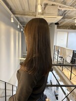 20代30代寒色系カラーシースルーバンク艶感ストレート透明感