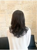 ゆるふわパーマ×セミロング【東川口　デジタルパーマ