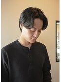 刈り上げなしセンターパート