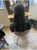 ナチュラルハーフアップアレンジ