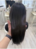 艶ストレート/ホワイトグレージュ/ミニウルフデジタルパーマ新籾