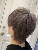 アルメリア 池袋(Arumeria)&nbsp;ミルクティーウルフケアブリーチ波巻きシャドウパーマ