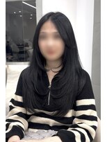 カノイ 銀座中央通り(KANOI)&nbsp;黒髪+ハイレイヤー=必勝韓国スタイル！