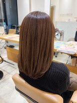 オートル 綱島店(AUTRE by FUGA hair)&nbsp;ベージュ/アッシュベージュ＊艶カラーストレートセミロング
