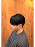 【メンズ縮毛矯正(全頭)】 メンズカット + 縮毛矯正 (お顔剃り込み)