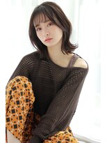 フェリア 池田(FERIA)&nbsp;【FERIA 池田】カーキグレージュ＊大人かわいいフェザーバング