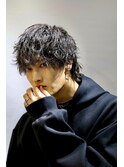 ブラックウルフ 襟足 マッシュウルフ インナーカラー カット