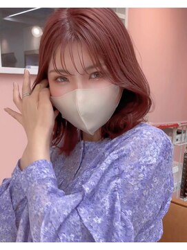 フィガロ ウメダ(FIGARO UMEDA) 【ワンホン3Dボブ】ミディアム×ピンクベージュ