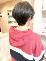 キャアリー(Caary) 福山市美容室Caary 人気前髪パーマ くびれショートヘア