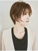 前下がりショートボブ/丸みショート　20代30代40代　前髪