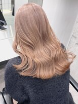 サンクプロジェクト(cinq PROJECT)&nbsp;韓国風顔周りレイヤーカットミルクティーベージュブラウンカラー