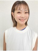 オン眉バング×ハイライト