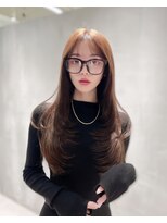 ロムーク 表参道(LOMKH)&nbsp;エクステで叶う小顔レイヤー×マロンベージュ