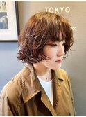 ボブウルフ　くせ毛カット　くせ毛風パーマ