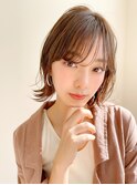 ★レイヤーカットデザインカラーオリーブベージュ【錦糸町】