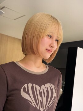 ジアン テラス(GIEN TERRASSE) #ぱつっとボブ#顎ラインボブ#切りっぱなし@岸本 理希