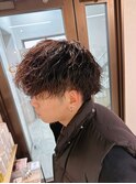 ソフトツイストパーマ メンズサロン マッシュ カット 長崎