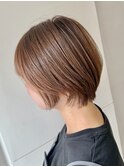 ホワイトグレージュデジタルパーマミニウルフ天王町NT65