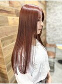 カシスピンク×髪質改善トリートメント