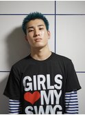 10代20代メンズハイトーンブリーチダブルカラーショート
