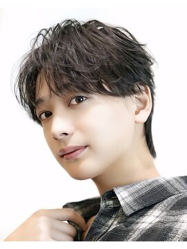 オーシャントーキョーウエスト 心斎橋 (OCEAN TOKYO WEST) シースルーセンターパートツーブロックラウンドマッシュウルフ