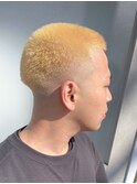 《おしゃれボウズ》 スキンフェード×ブリーチ ハイトーン