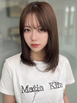 ソラ 広尾店(SORA) ミディアムレイヤーカット　顔周りカット　美髪レイヤーカット