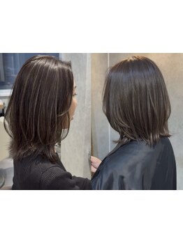 白髪をお洒落にカバーするならen.のグレイカラーがオススメ!透明感のある仕上がりで、毎日をもっと素敵に♪