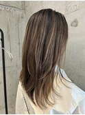 地毛育で作る地毛にハイライト/福岡ハイライト/福岡白髪ぼかし