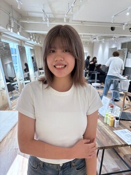 ハイライトカラー明るめグレージュ8.16