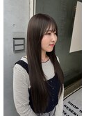透明感オリーブベージュ×ローレイヤー