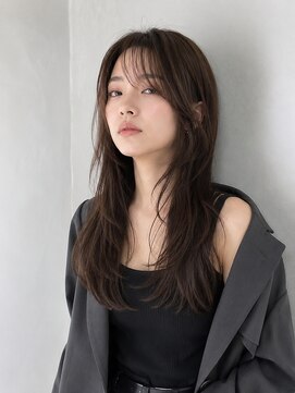 ワゴンバイアフロート(Wagon by afloat) セミロング×ハッシュカット/ダークベージュ30代40代面長池袋