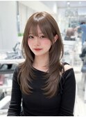 前髪顔まわり韓国シースルーバングハッシュレイヤー10代20代30代
