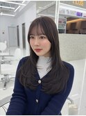 透明感カラー髪質改善ダブルカラー韓国レイヤーカット前髪顔周り