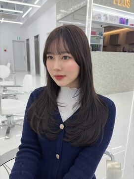 コア プラス 立川(COA PLUS) 透明感カラー髪質改善ダブルカラー韓国レイヤーカット前髪顔周り