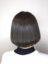 ヘアーズ ギャラリー 米子店(Hair's Gallery) ４０代/うる艶ストレート/ボブ/カーキアッシュ/冬カラー