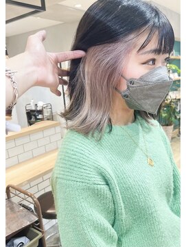 エミス バイ メルト 吉祥寺(emis by melt) 【堀惠洋平】インナーカラー イヤリングカラー パールベージュ