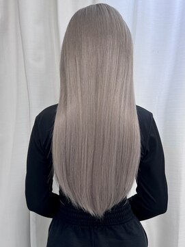 ロウル 渋谷(LOWRL) グレージュロング/ブリーチ/エクステ