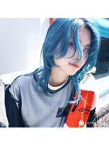ポルタカリーナサロン(PORTA CARINA SALON)&nbsp;ブルー系おしゃれウルフ