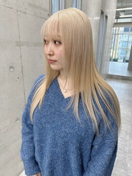 シーク 天神(SEEK) 【SEEK 茶木】ハイトーンカラー☆ホワイトブロンド☆