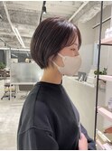 ショートボブショートシースルバング