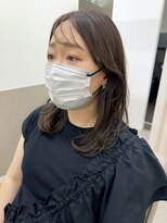 ゴートゥデイ 仙台一番町店(GO TODAY) ミディアムレイヤー　オリーブベージュ イルミナカラー
