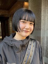 ナループロアツム(Nalu pu loa Tsum)&nbsp;パーマ落とし/ミニボブ/切りっぱなしボブ/顎上ボブ/黒髪ボブ