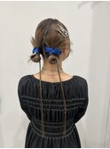 ミディアムヘアのカチモリツイン