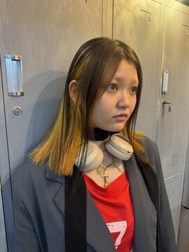 アイコン 博多(ICON.) yellow × brown / インナーカラー / アンブレラカラー