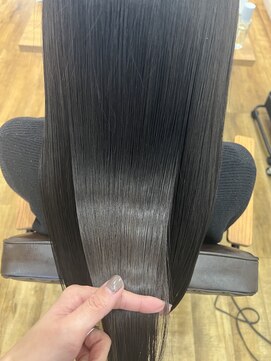 リンク(Link Hair&Spa) 黒髪ロングレイヤー/イメチェンシースルーバング/モードヘアー