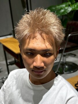 メッツ 原宿(METS) MEN'S/ハイトーン×スパイキーショート/短髪/ブリーチ/フェード